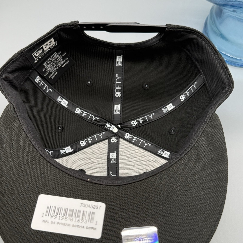 New Era 9Fifty Philadelphia Eagles Snapback Hat Super Bowl LIX Champs Black OSFM - Picture 6 of 7